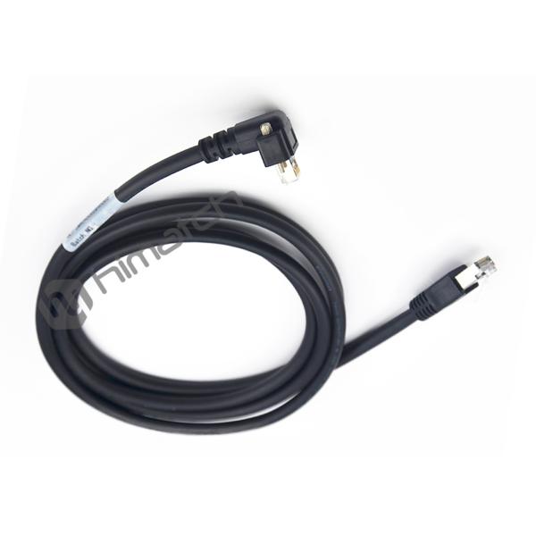 Right Angle Gigabit Ethernet Cable GigE Cat5e S/STP Screw Lock Cables