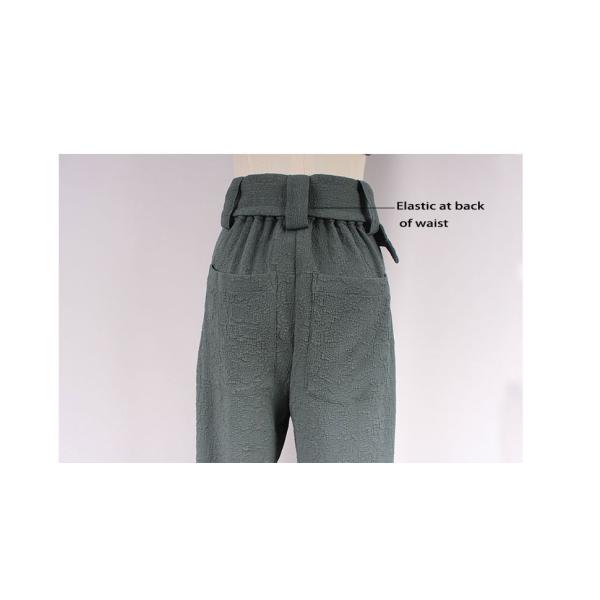 97% Polyester Jacquard Long Wide Leg Pants Elastane Customizable