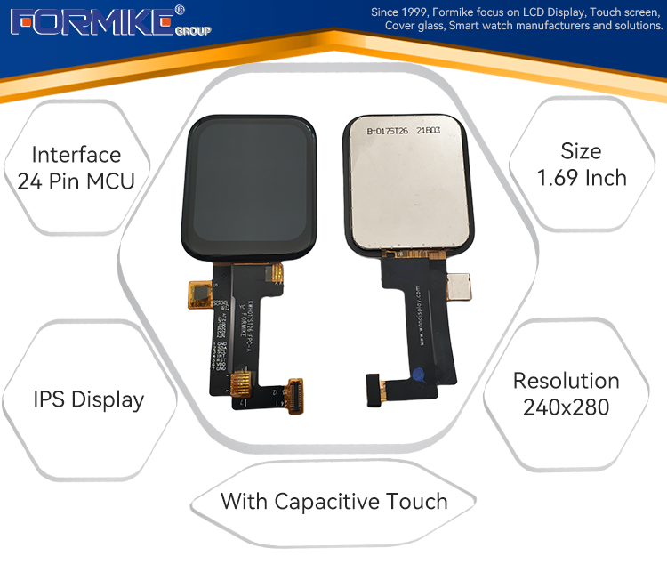 MCU LCD Panel Display Module 240x280 TFT Touch Screen With OCA Bonding