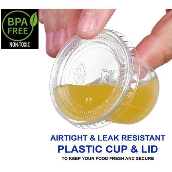 Customized Mini 2 Oz Disposable Small Sauce Cups for Portion Control and Convenience