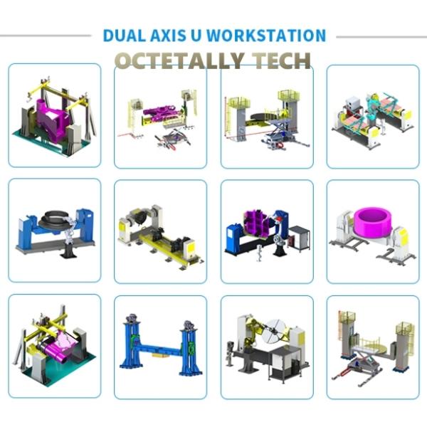 0.75-3kw Rotated Head Tail Working Table / Welding Rotating Positioner Table Tilting Table