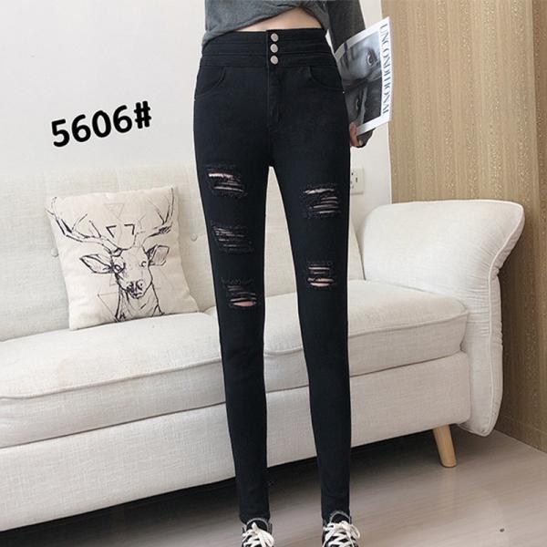 Buy S-5XL Custom Lady Skinny Denim Pants Slim High Waist Jeans at wholesale prices