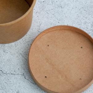 Quality Kraft Paper PLA Liner Biodegradable Disposable Bowls Chinese Cuisine Takeaway for sale