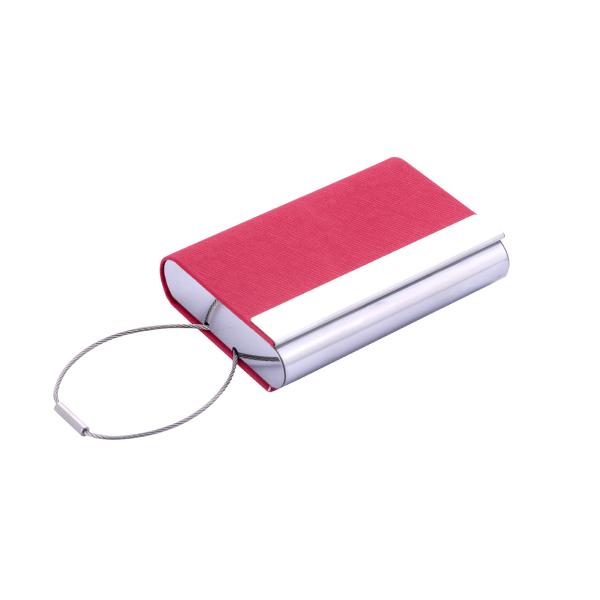 Slim Metal Name Card Holder With Snap Closure
