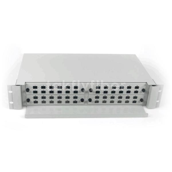 48 SC Simplex Port Rack Mount Sliding Fiber Optic Patch Panel 2U 19 Inch