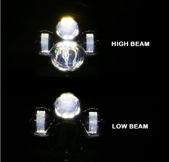 5.75 Inch 40W Cree Headlight, Led Daymaker Motorcycle Headlight with Silver/Black color