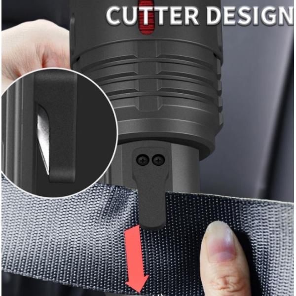 Powerful 1500-1600 Lumens LED Torch Flashlight with Rechargeable Type-C USB and Telescopic Zoom for Camping Hiking Outdoor
