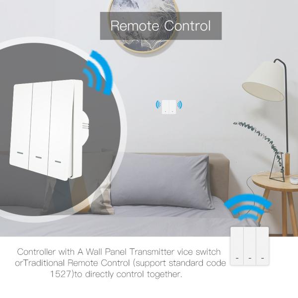 interruptor intelligent Smart Light Switch 1/2/3 Gang Push Button Switches Tuya Smart Home Automation IOT System