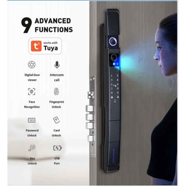 Experience Advanced Security TUYA Smart Door Lock with 3D Face Recognition and Camera