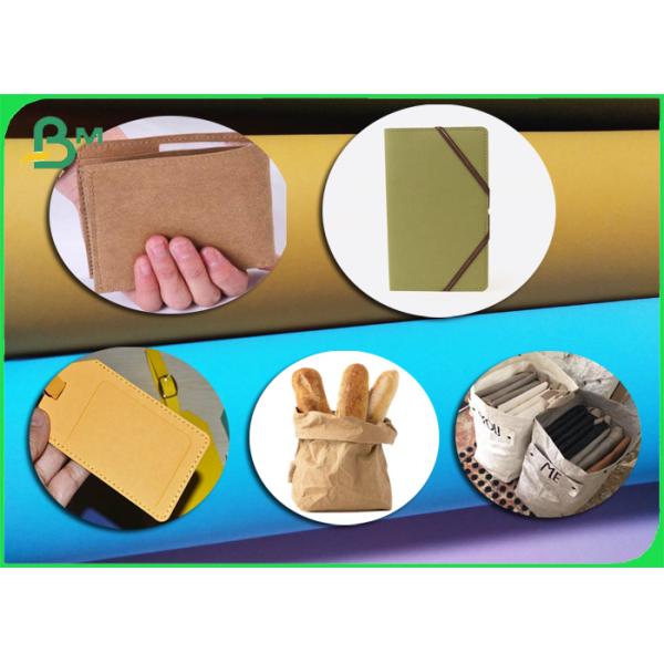 kraft paper fabric Durable Fiber - Based Texture Kraft Paper Like Fabric For Totes