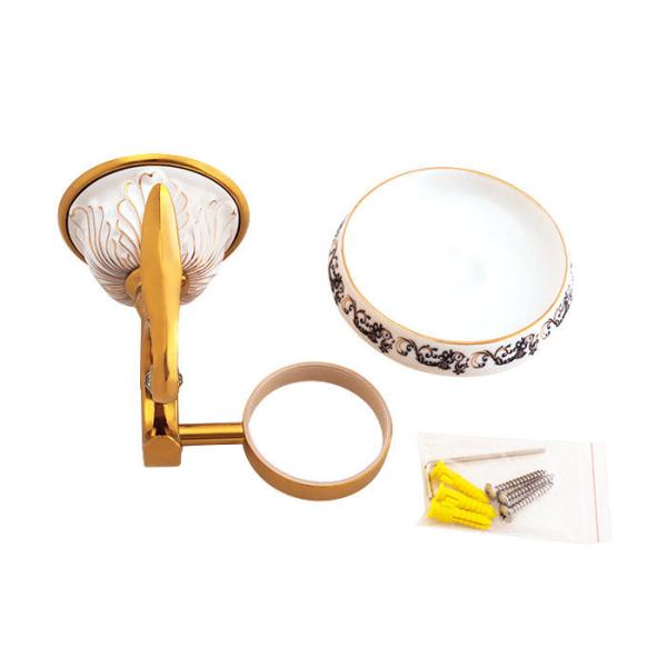 Plated Gold and Painted Soap Holder Bathroom Essentials Wall - Mounted Durability