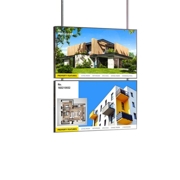 55 Inch Window Lcd Display Indoor High Brightness Ceiling Hanging Retail Advertising
