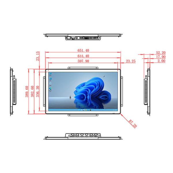 27-Inch Windows Embedded System for Industrial Dashboards, Command Room Panels, Public Displays, and Healthcare Monitoring