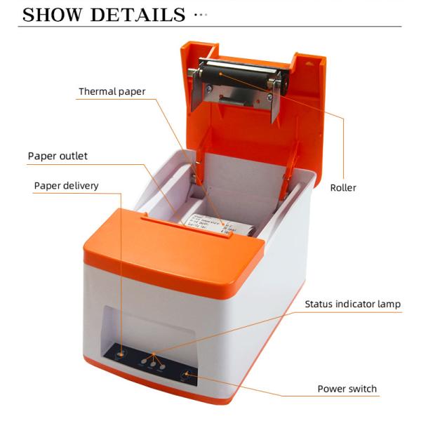 USB/Bluetooth 2.0/4.0 Interface Type Thermal Desktop Receipt Printer for 58mm Tickets