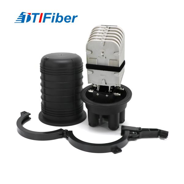 Black Dome Type Fiber Optic Splice Closure Vertical