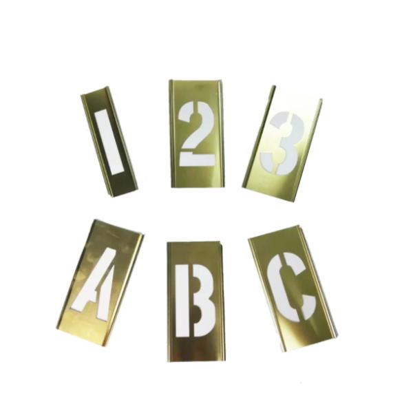 Adjustable Brass Interlocking Stencils Letter And Number Sets For Printing