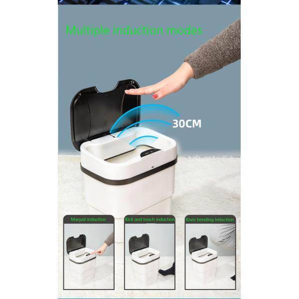 Household Kitchen Bathroom Living Room Garbage Can Foldable Deformation Garbage Can Intelligent Induction Garbage Can