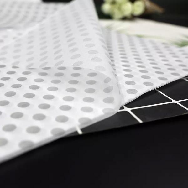 Christmas Patterned Wave Point Biodegradable Tissue Paper Wrap For Perfume Facial Gift