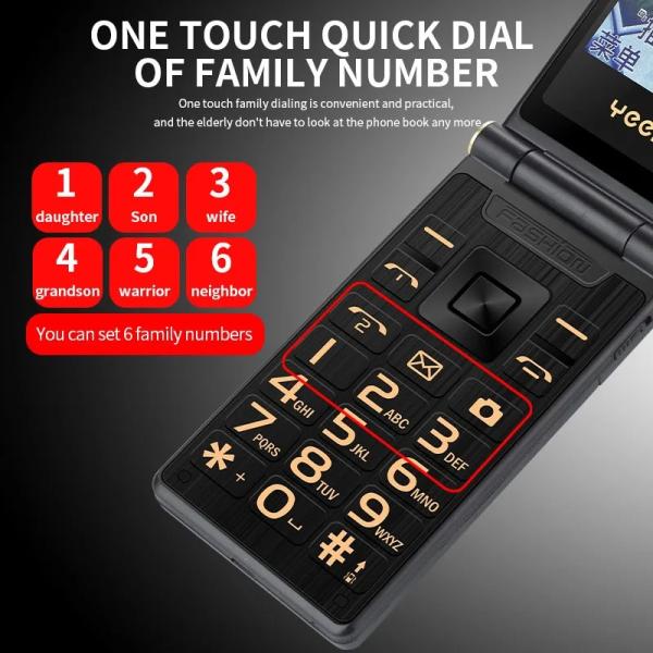 GSM MTK 2.8 Inch Dual Screen 2G Mobile Phone Big Letters MP3 Player YEEMI M2-C