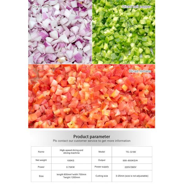 Silvery Intact Dicing Vegetable Dicer Machine Banana cutting Adjust Valves