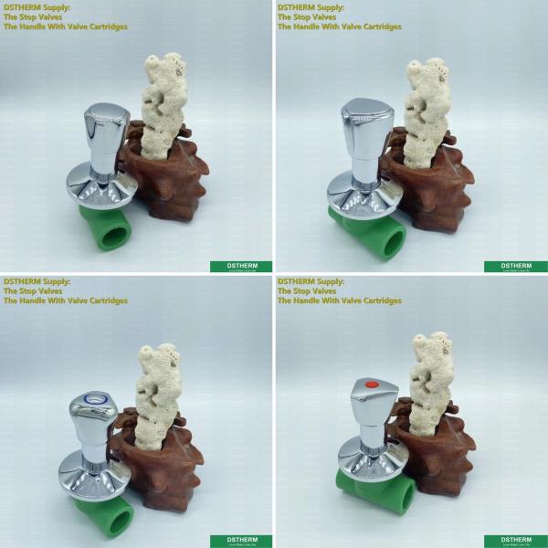 Corrosion Resistant PPR Stop Valve Triangle Handle For Cold Hot Water