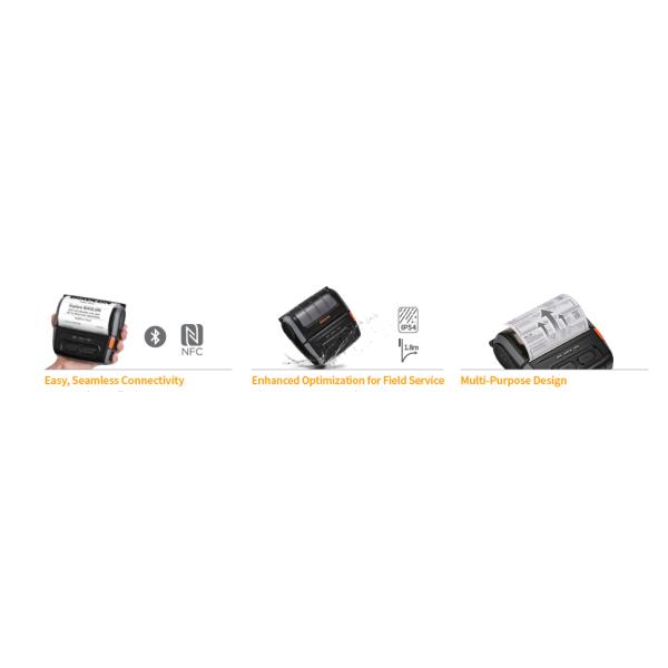4 Inch Compact Rugged Portable Thermal Printer Bluetooth Smart WiFi 520g
