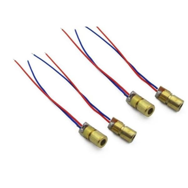 DC 5V Electronic Components , 650nm Laser Diode Module With Red Copper Head Tube