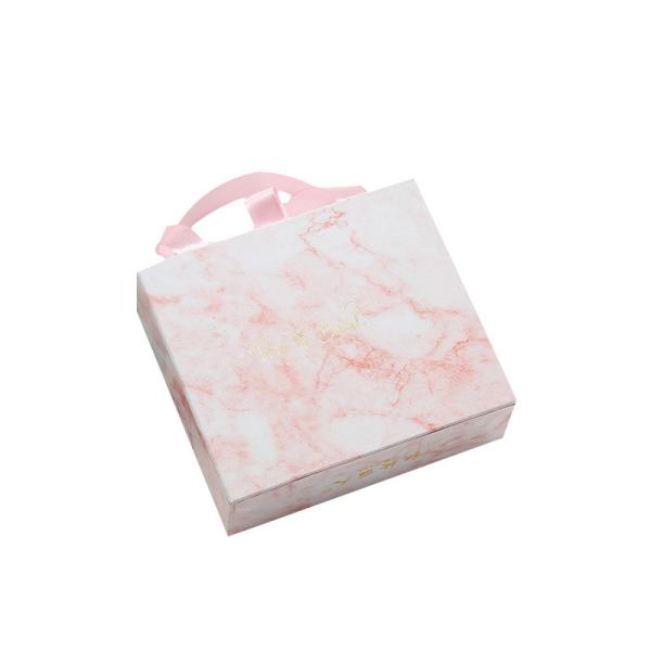 Custom Eco Friendly Offset Printed Slide Drawer Rigid Packaging Box with Ribbon