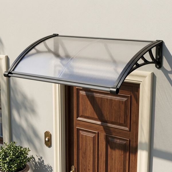 Wall mounted Polycarbonate Door Canopy Offering Weather Resistance Range From Minus 40 Celsius to 120 Celsius Suitable for Door