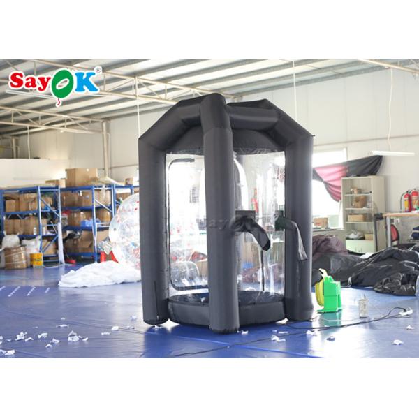 Black Cube Inflatable Money Grab Booth Machine For Event CE SGS ROHS
