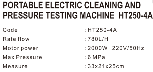 High Pressure Hydraulic Test Pump Portable Electric Cleaning