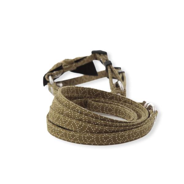 Wave Patterned Fabric Cat Harness Collar , Comfortable Outdoor Cat Collar