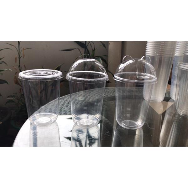 700ml PET plastic cups bubble tea with bear lid