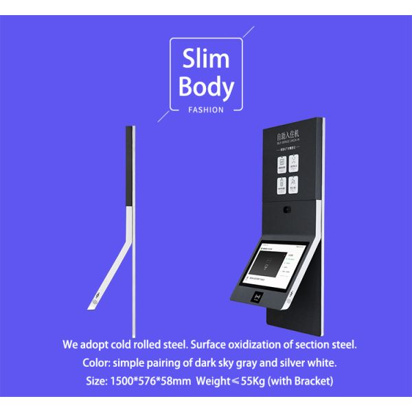 21.5 Inch Wall-Mounted Android Windows OS Self-Service Payment Kiosk for Hotel Check-In with Barcode Reader SDK Functionality