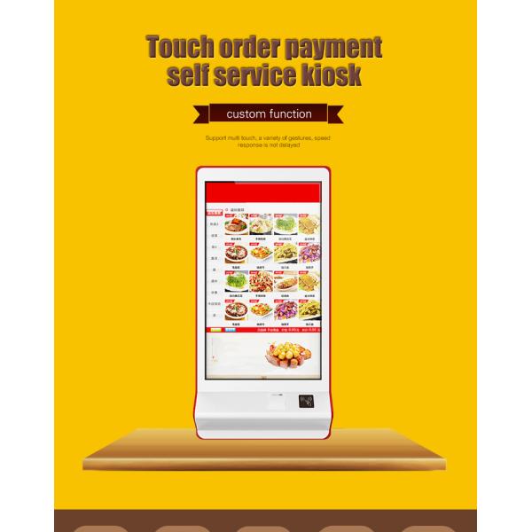 Capacitive Touch Screen Self-service Paying Machine 32inch Ultra-thin Smart Wall-mount LCD Display with Printer and NFC