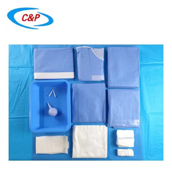 Newborn Delivery Kit lndividually Packaged Disposable Nonwoven Obstetric Delivery Drape Pack for Sterile Barrier
