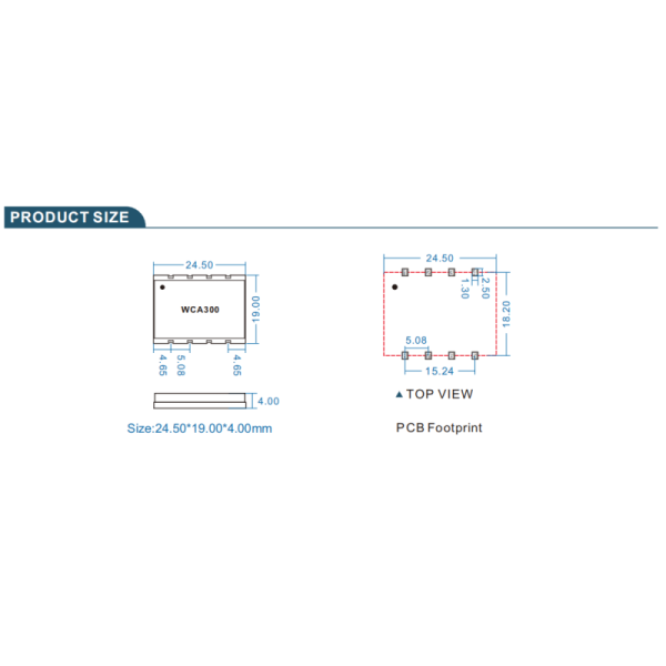 WCA 300M Single-Axis Inclination Module Output MEMS Tilt Sensor