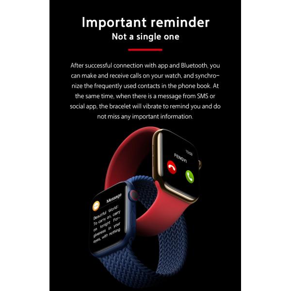 T500+ 1.75 Inch Full Screen Smartwatch Bluetooth Calling