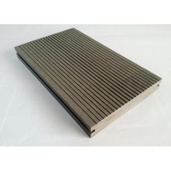 Brown Wood Grain Pattern Recycled Waterproof WPC Decking Flooring for Performance