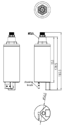 Low-Range Turbidity Sensor with 0~10NTU Range, Self-cleaning Wiper, and Modbus RS485 Output for Water Quality Monitoring