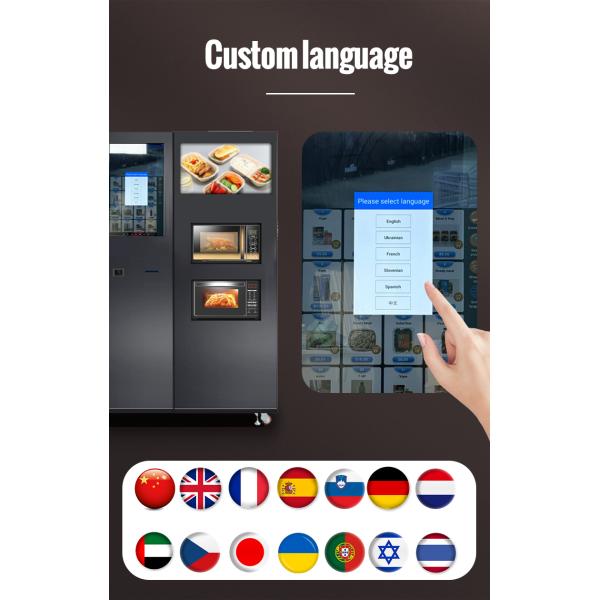 Public Convenient Breakfast Food Sandwich Custom Vending Machine With Microwave Micron