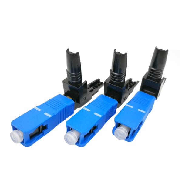 Clamshell SC-APC Fiber Optic Quick Connector 0.3dB Insertion Loss Easily Installed 55cm
