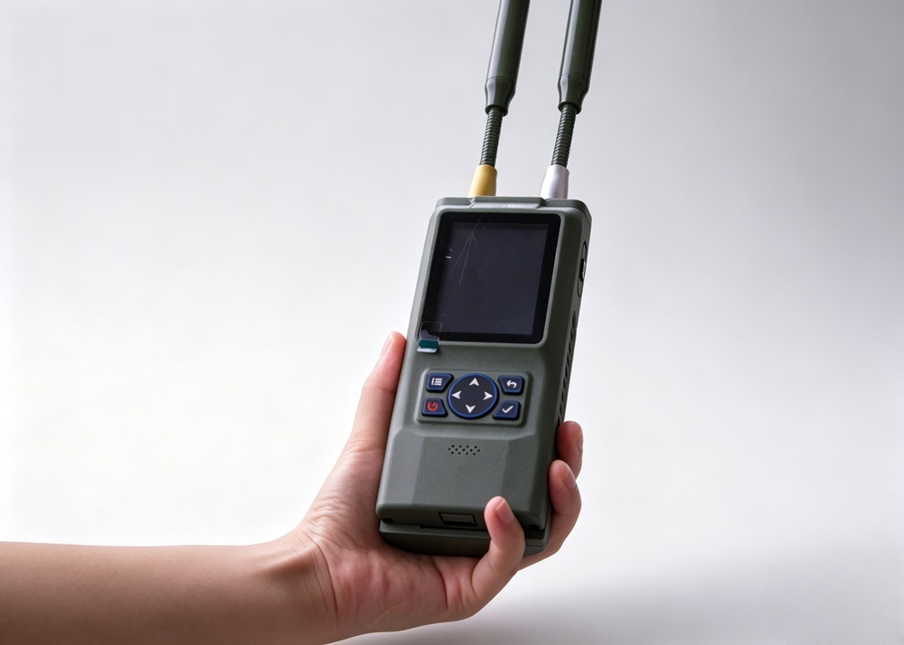 2000m Range Handheld Drone Detector Dual Frequency UAV Detection Warning Instrument