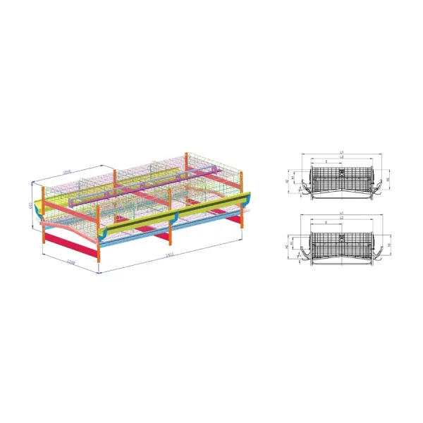 Automatic H Type Battery Layer Chicken Cage System with Fully Automatic Operation, Hot-Dip Galvanized Steel, and H-Type Layered Design for Poultry