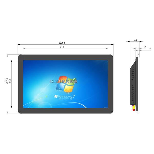 Slim Bezel Metal Case 18.5 Inch Touch Screen Computer All In One Monoblock PC