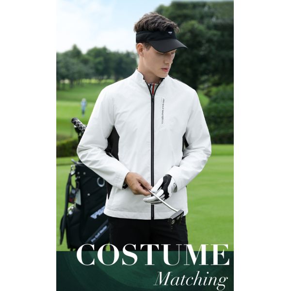 Men's Lightweight Polyester Golf Jacket OEM Custom Sport Outerwear Item
