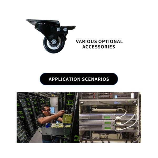 600mm 42U Open Rack with Cable Manager Frame Server Rack 4 Post and Universal Wheel Accessories