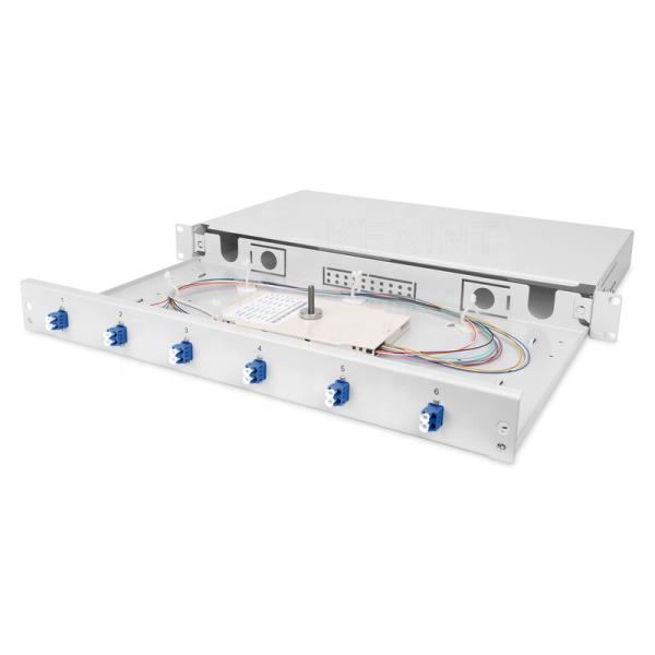 6 To 12 Core Fiber Optic Patch Panel ODF FTTH Fully Assembled With Adapters Pigtails