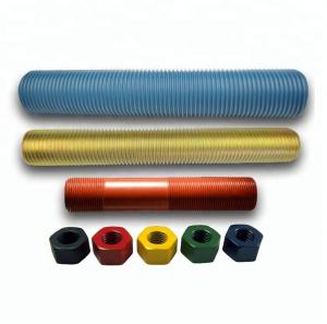 Quality Colored Anodized Ptef Coated Rod Ends Bolts Acme Threaded Rod With Nuts for sale