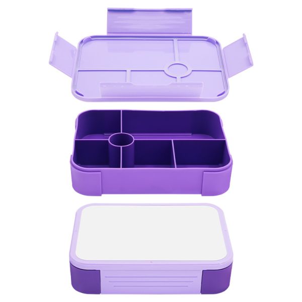 Multiple Partitions Food-Grade Sublimation Plastic Lunch Boxes For Kids Printable Sublimation Blanks Picnic Box Food Storage Container